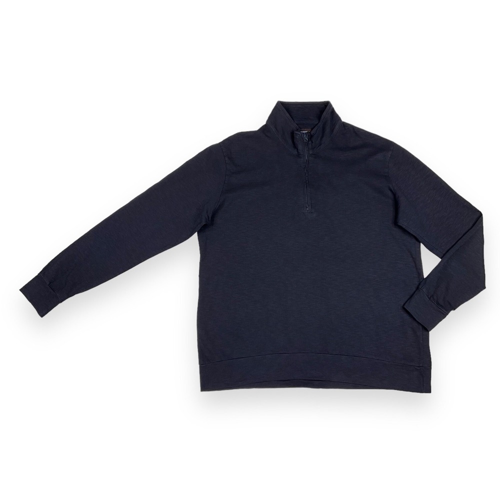 Thomas Dean Shirt Men Size XL Blue Long Sleeve 1/4 Zip Pullover Mock NWOT